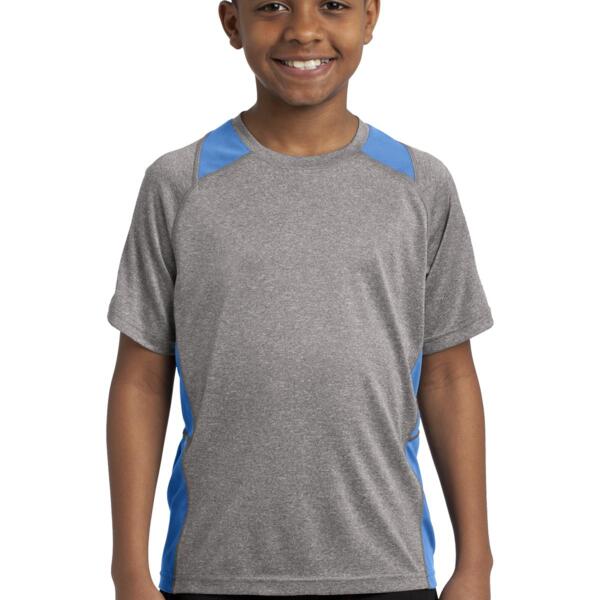 Youth Heather Colorblock Contender Tee Thumbnail