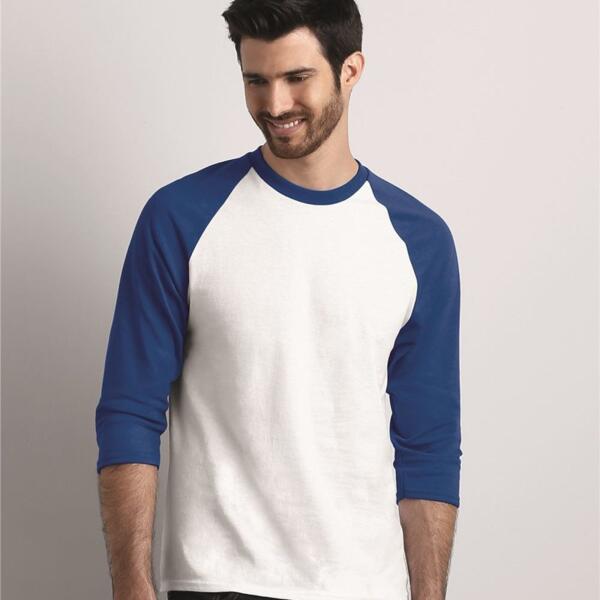 Heavy Cotton™ Raglan Three-Quarter Sleeve T-Shirt Thumbnail